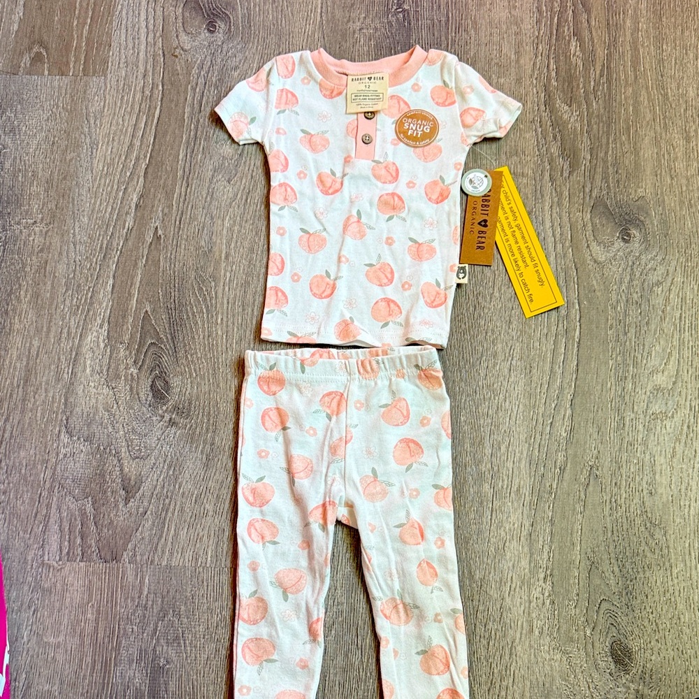 Peach Print Kids Pajamas